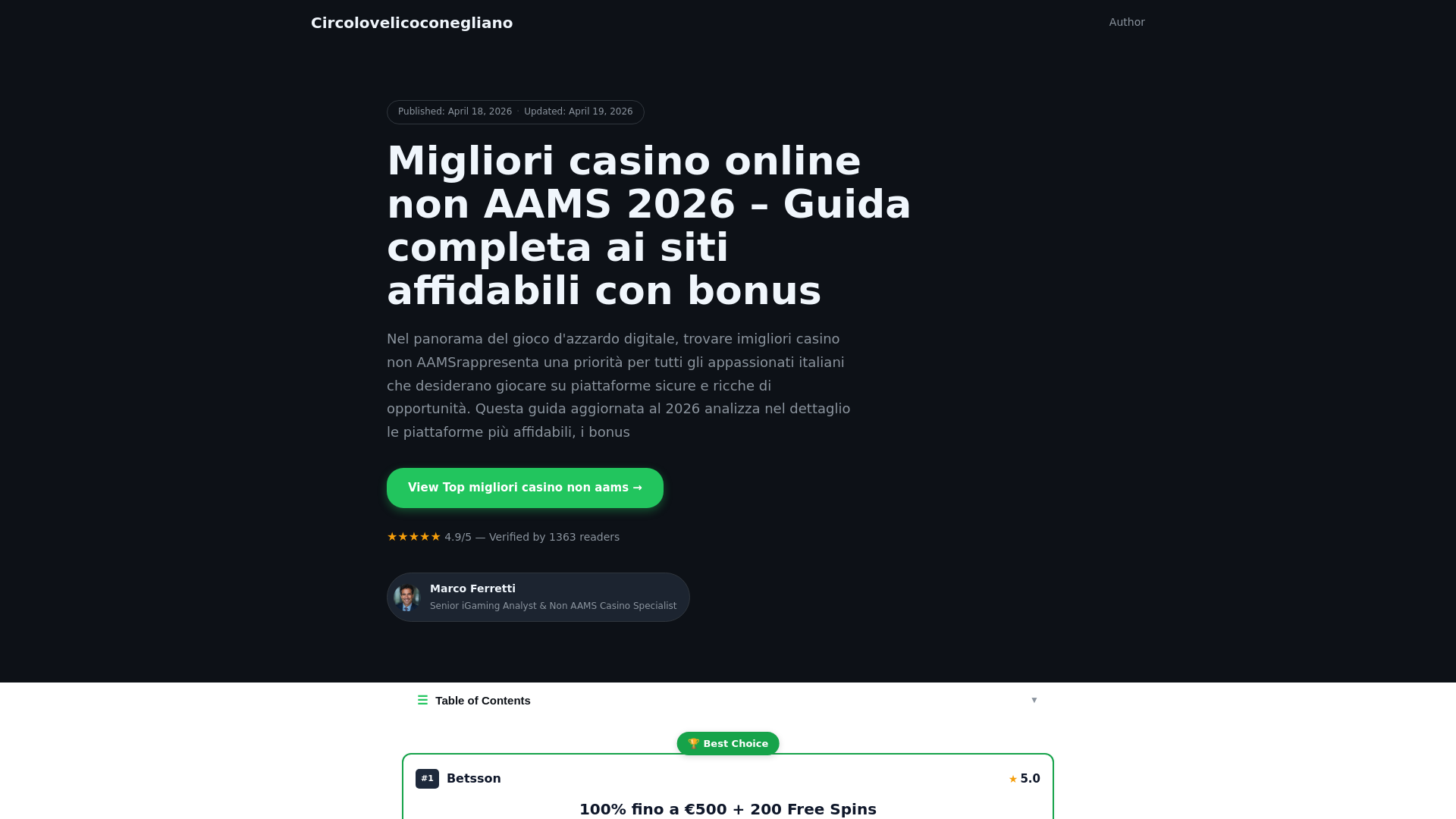 website screenshot of https://circolovelicoconegliano-it.pages.dev/
