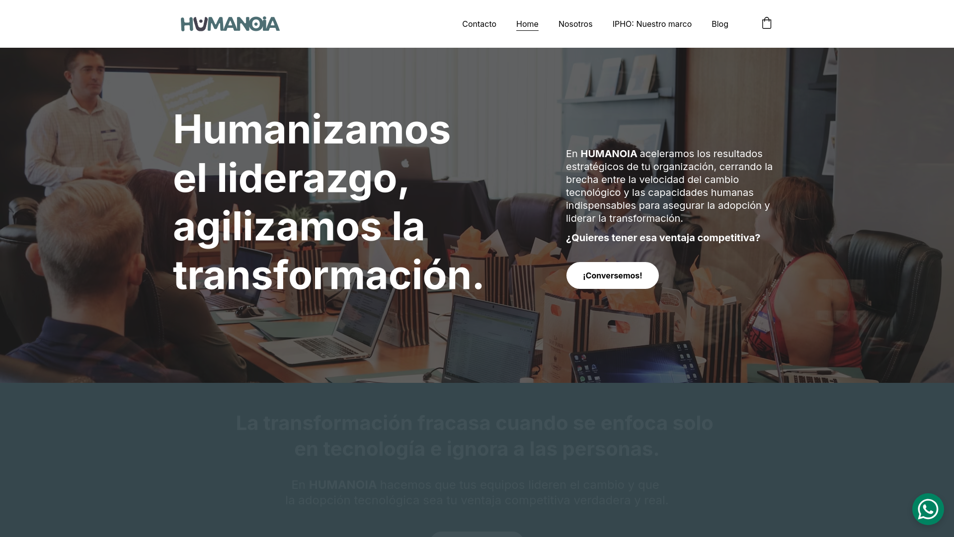 website screenshot of https://humanoia.ai/