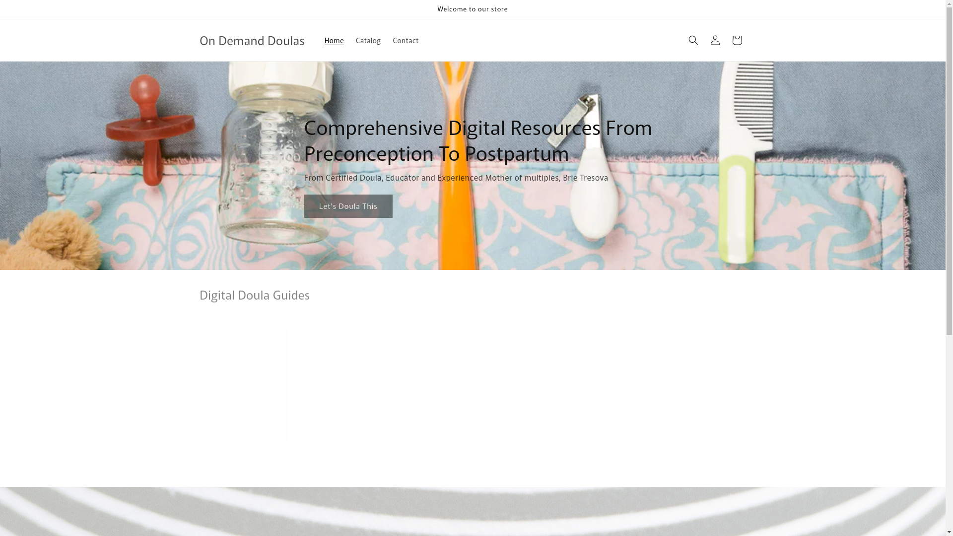 website screenshot of https://ondemanddoulas.shop/