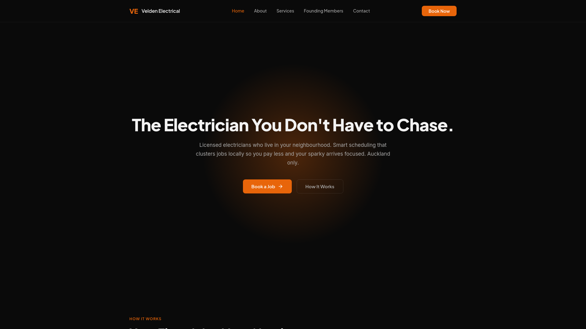 website screenshot of https://velden-electrical.pages.dev/