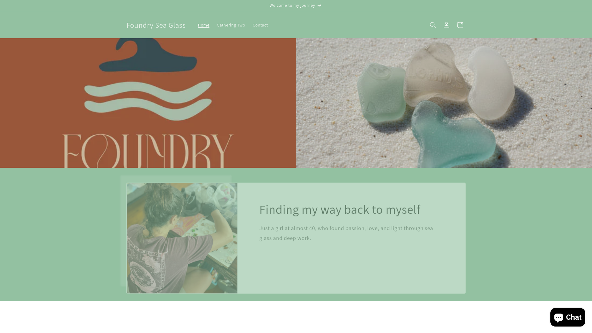 website screenshot of https://foundryseaglass.com/