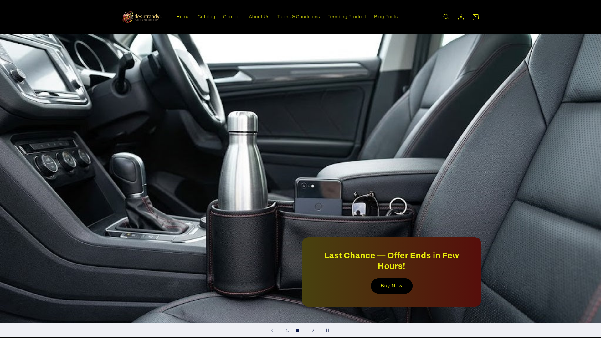 website screenshot of https://desutrandy.in