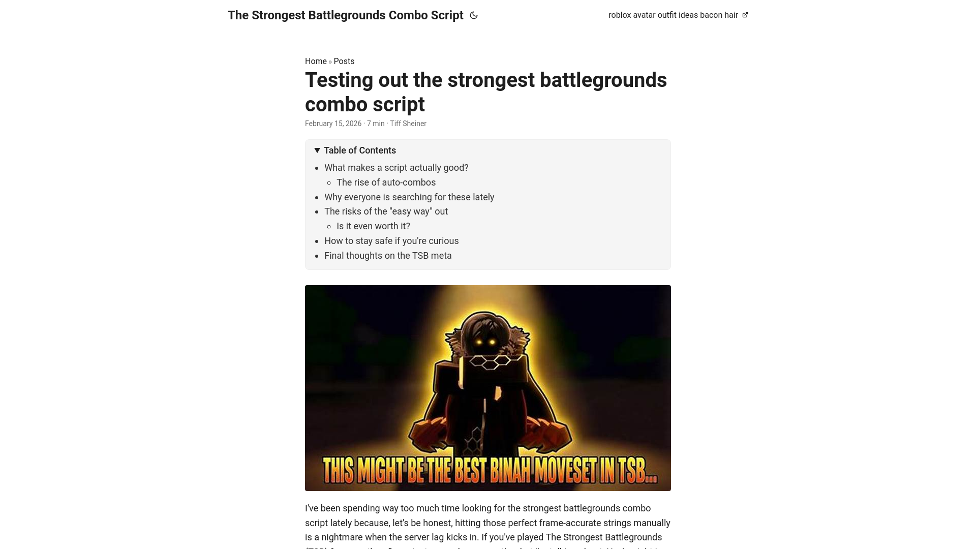 website screenshot of https://the-strongest-battlegrounds-combo-script.pages.dev/