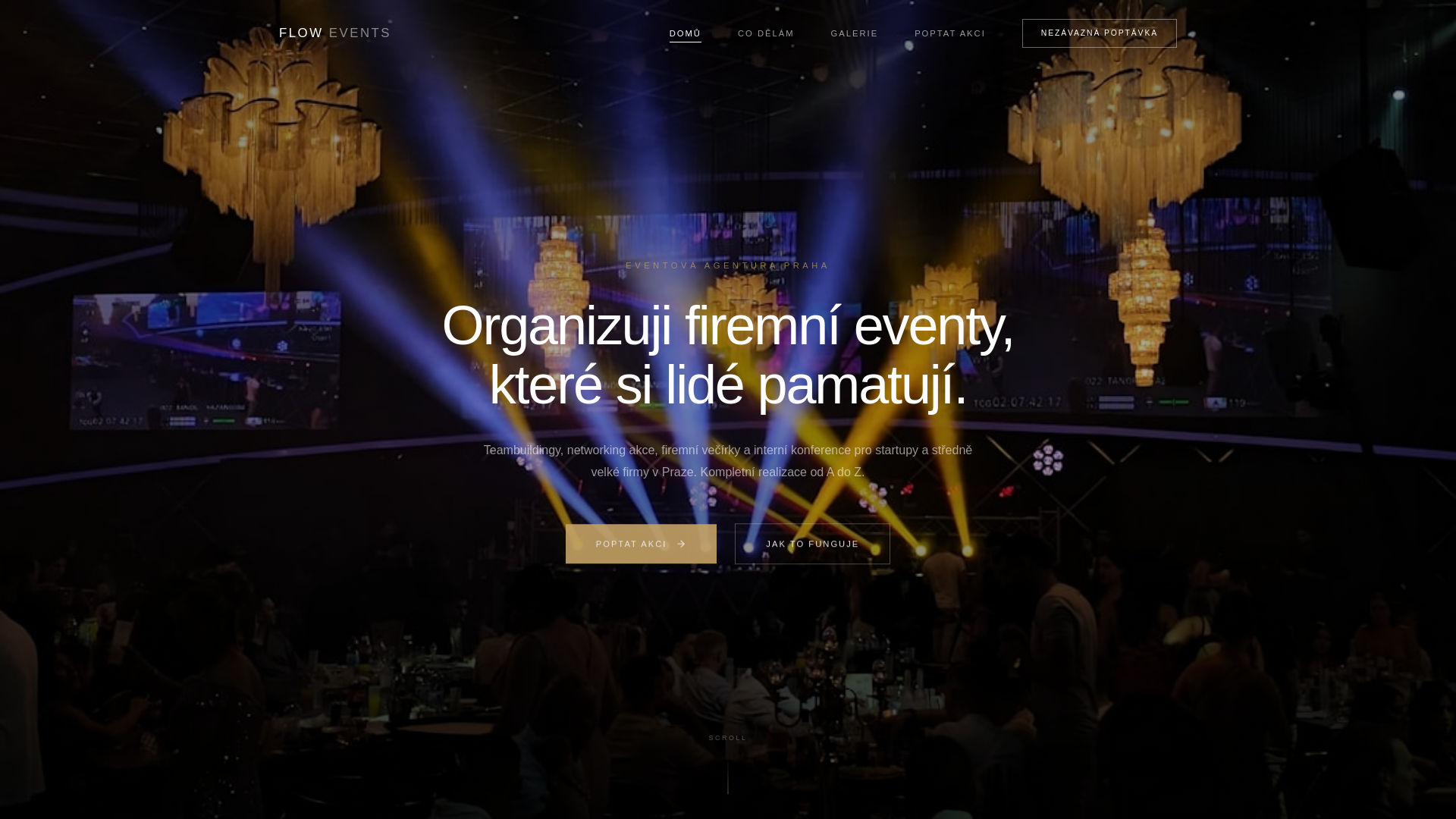 website screenshot of https://flow-events.cz/