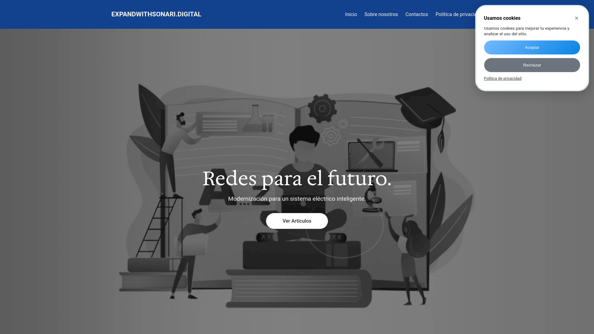 website screenshot of https://expandwithsonari.digital