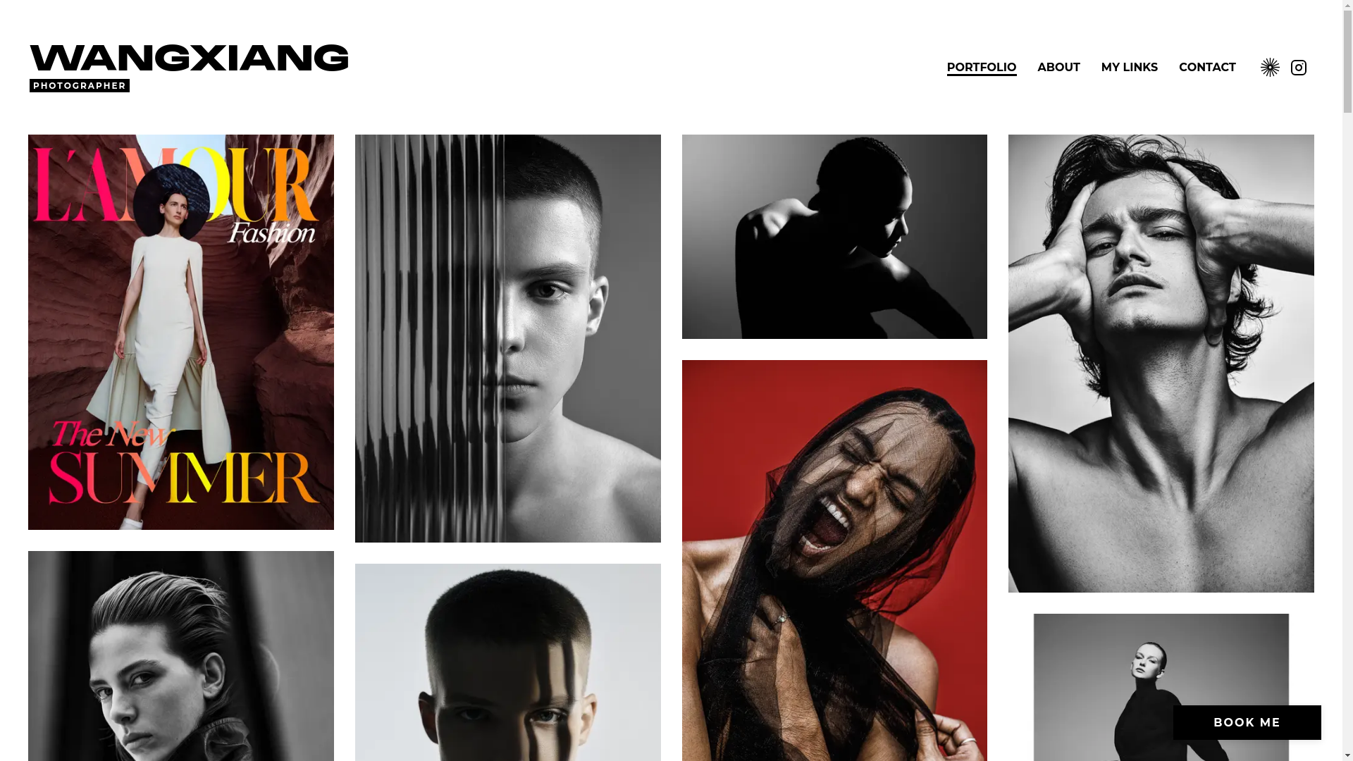 website screenshot of https://wangxiang.photography/