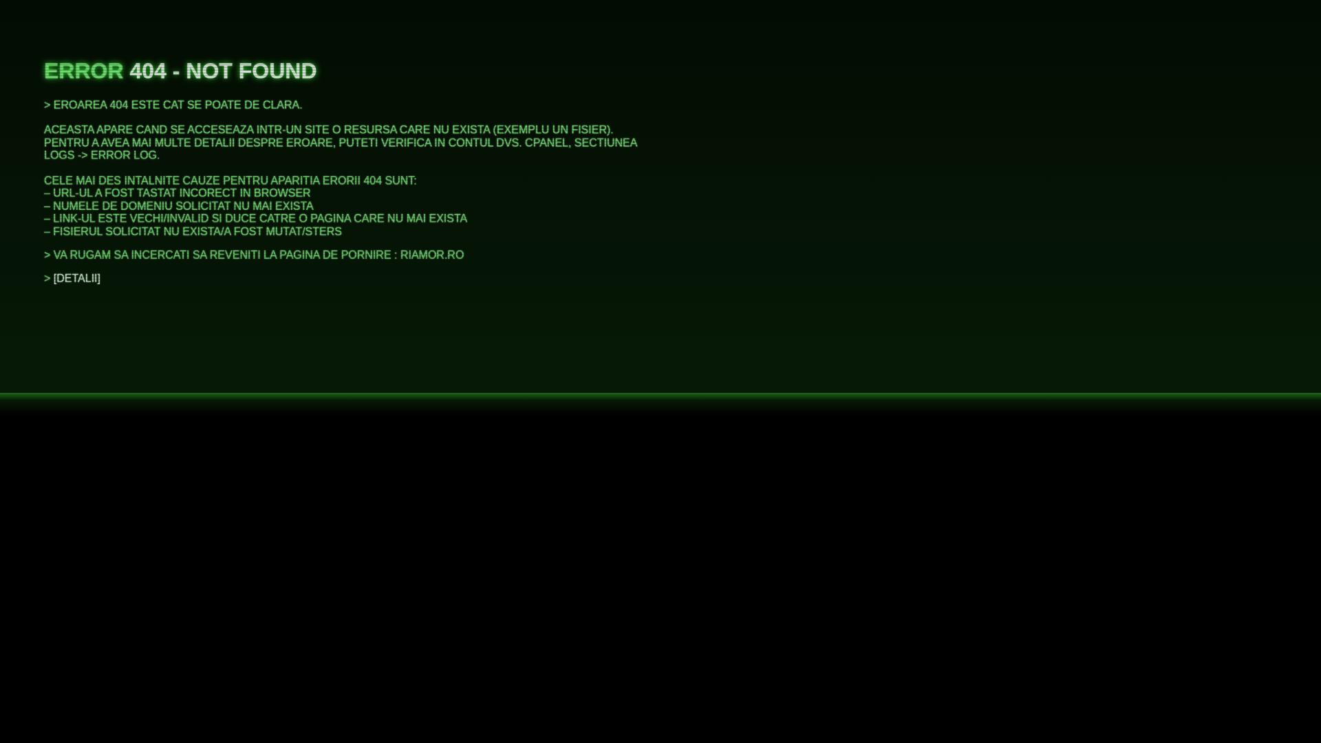 website screenshot of https://riamor.ro/