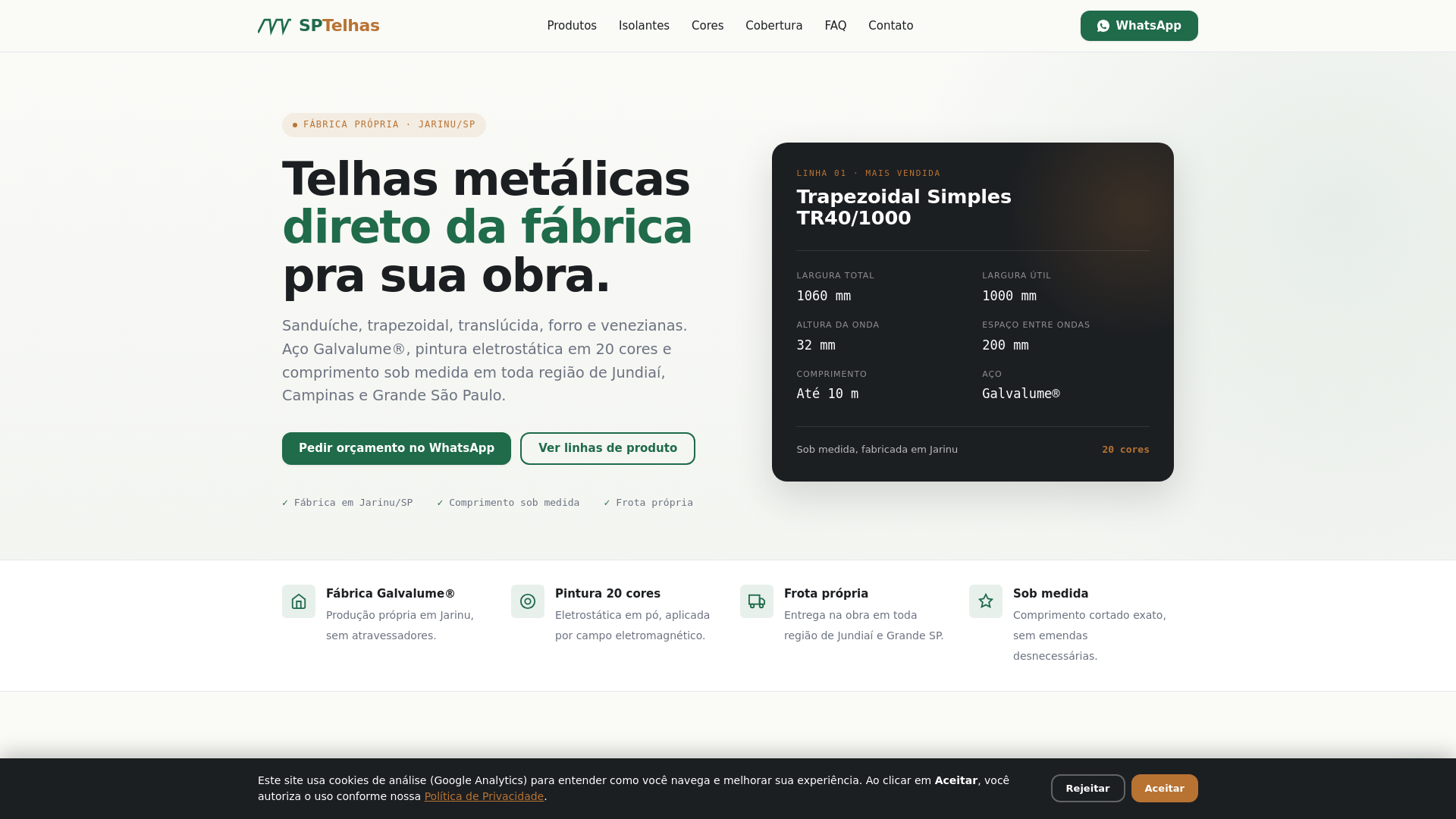 website screenshot of https://sptelhas.com/