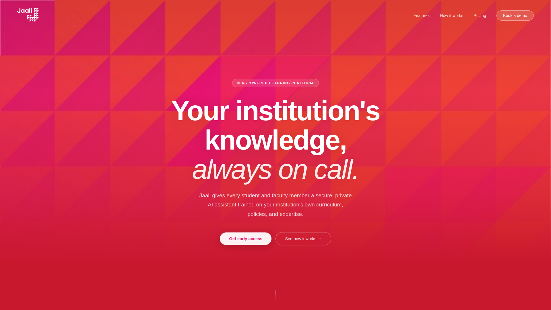 website screenshot of https://jaali-ai.pages.dev/