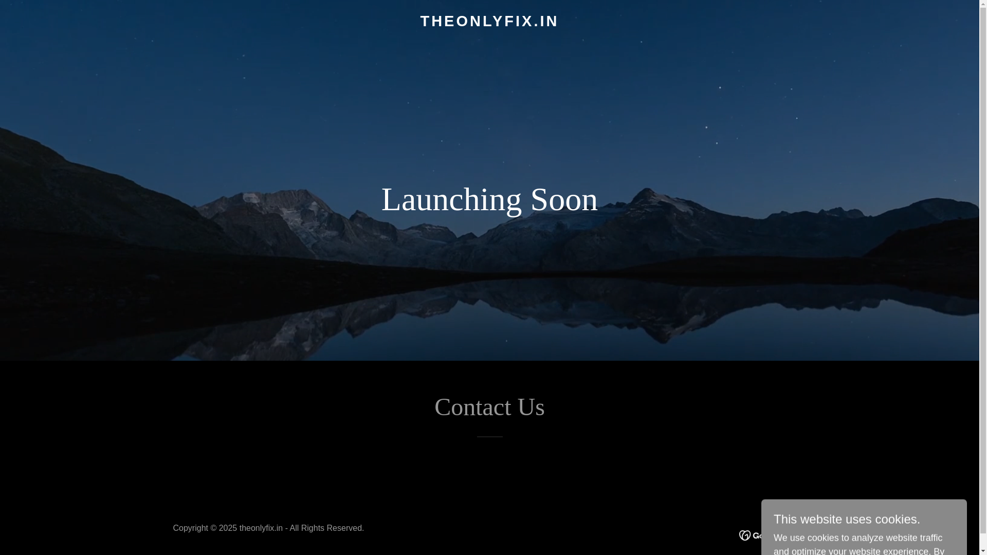 website screenshot of https://theonlyfix.in/