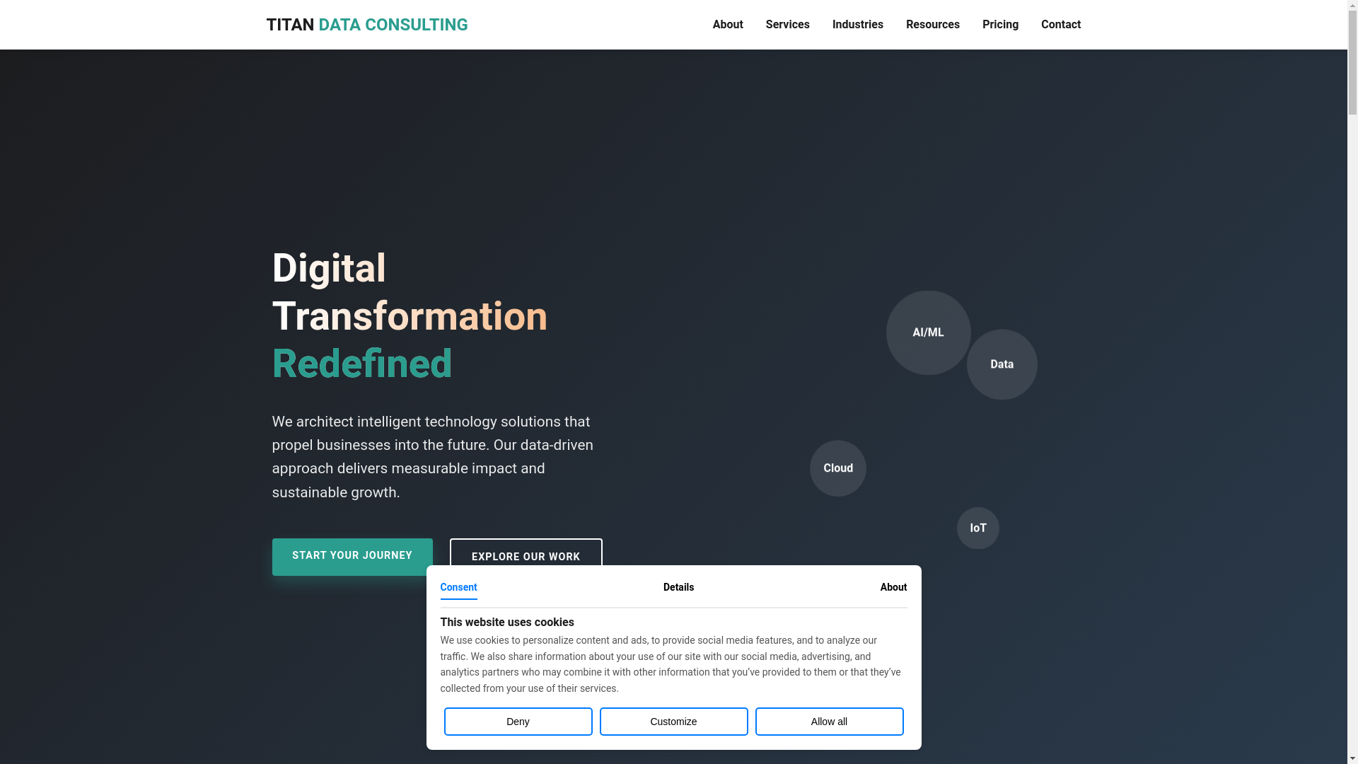 website screenshot of https://titandataconsulting.pages.dev/