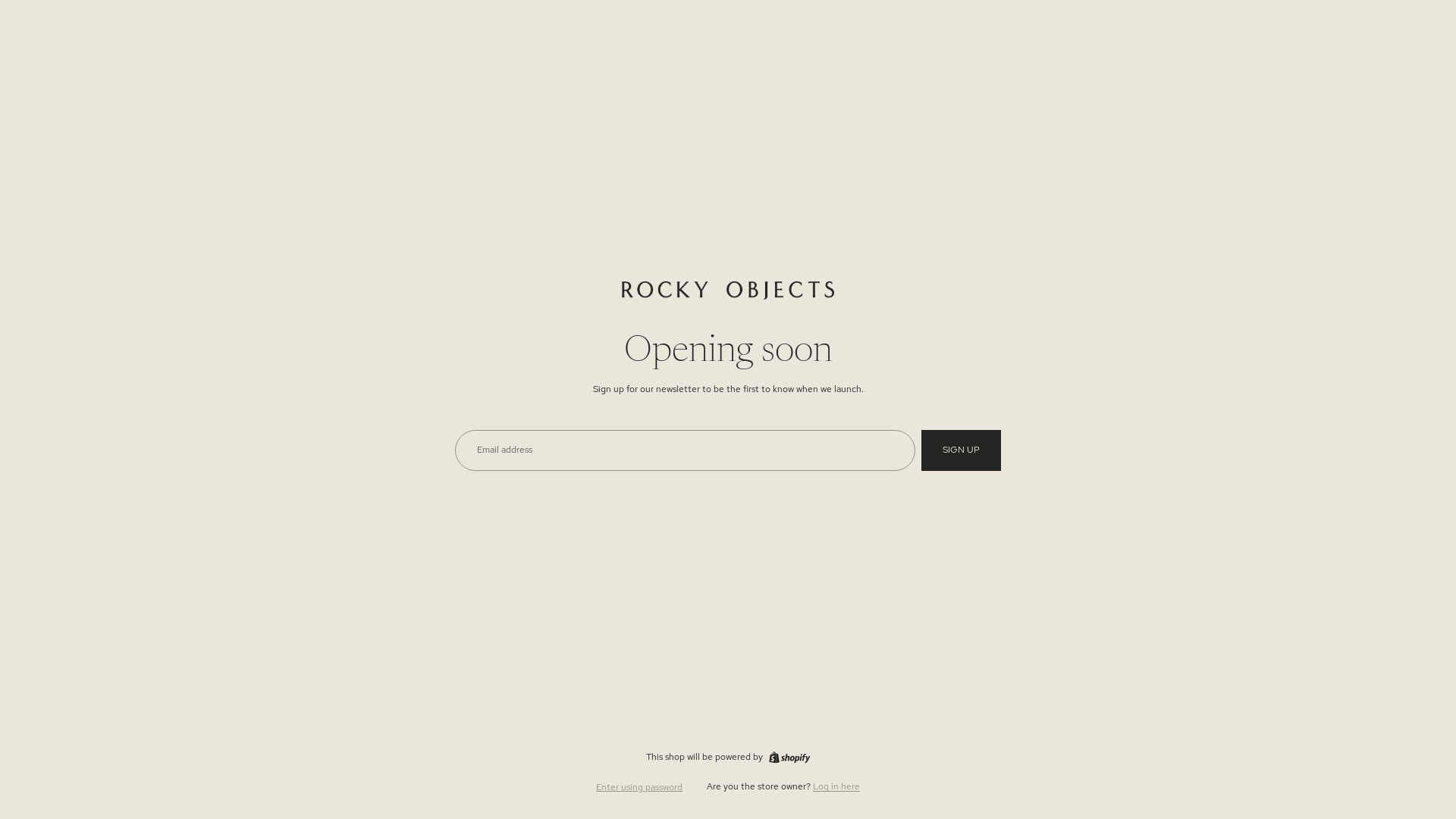 website screenshot of https://rockyobjects.com/