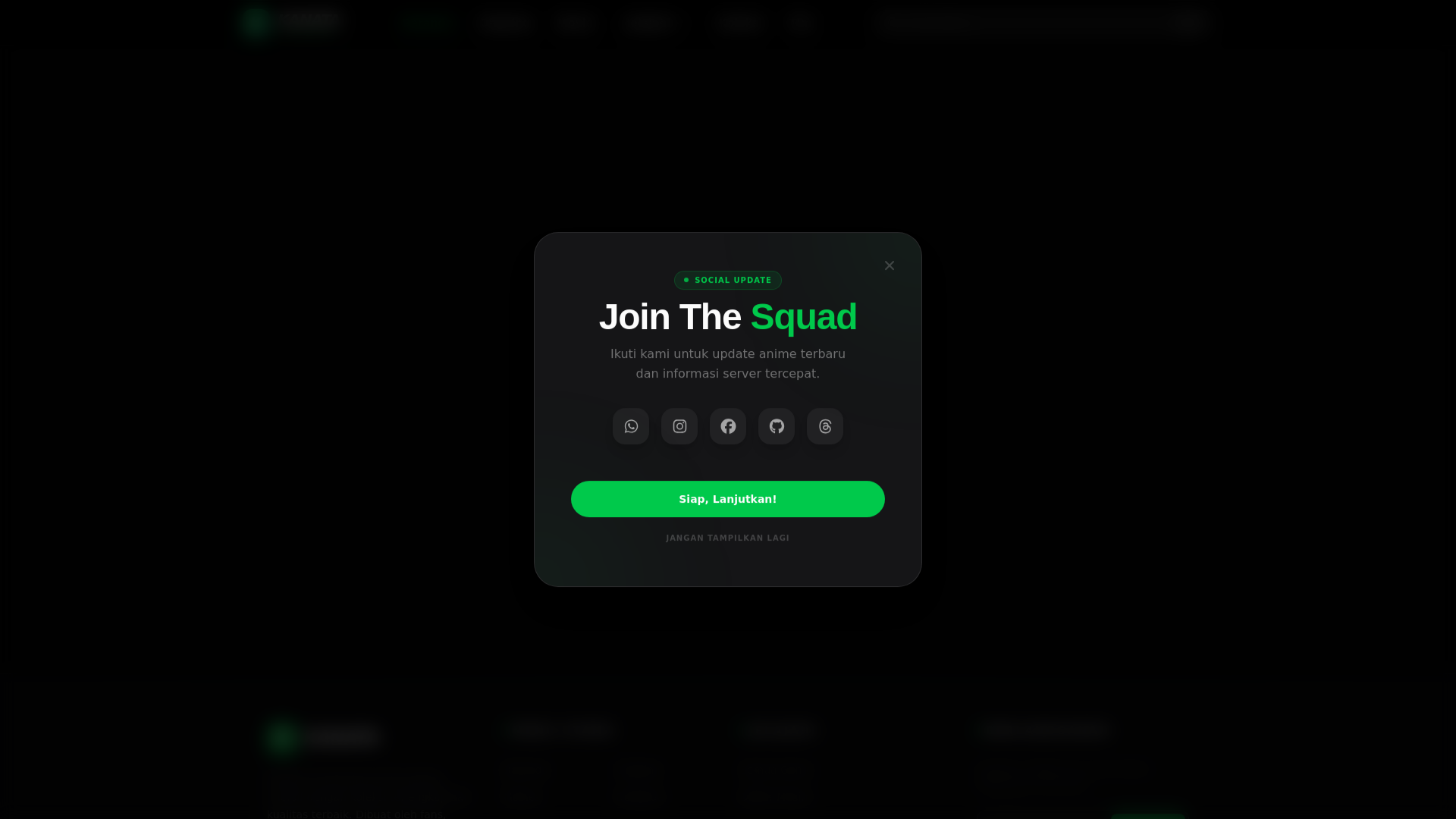 website screenshot of https://kanatanime.net/