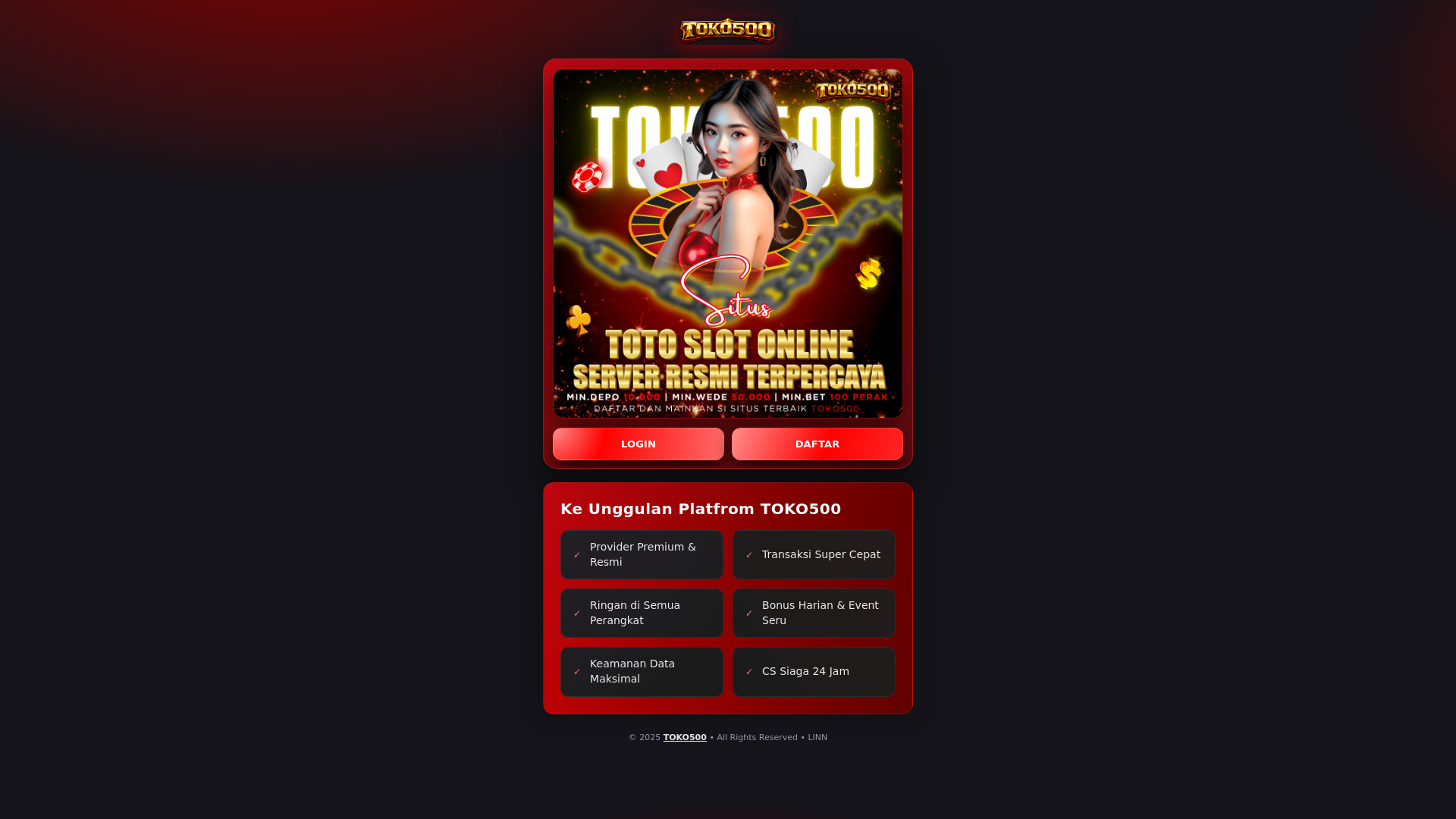 website screenshot of https://toko500-pastipecah.pages.dev/