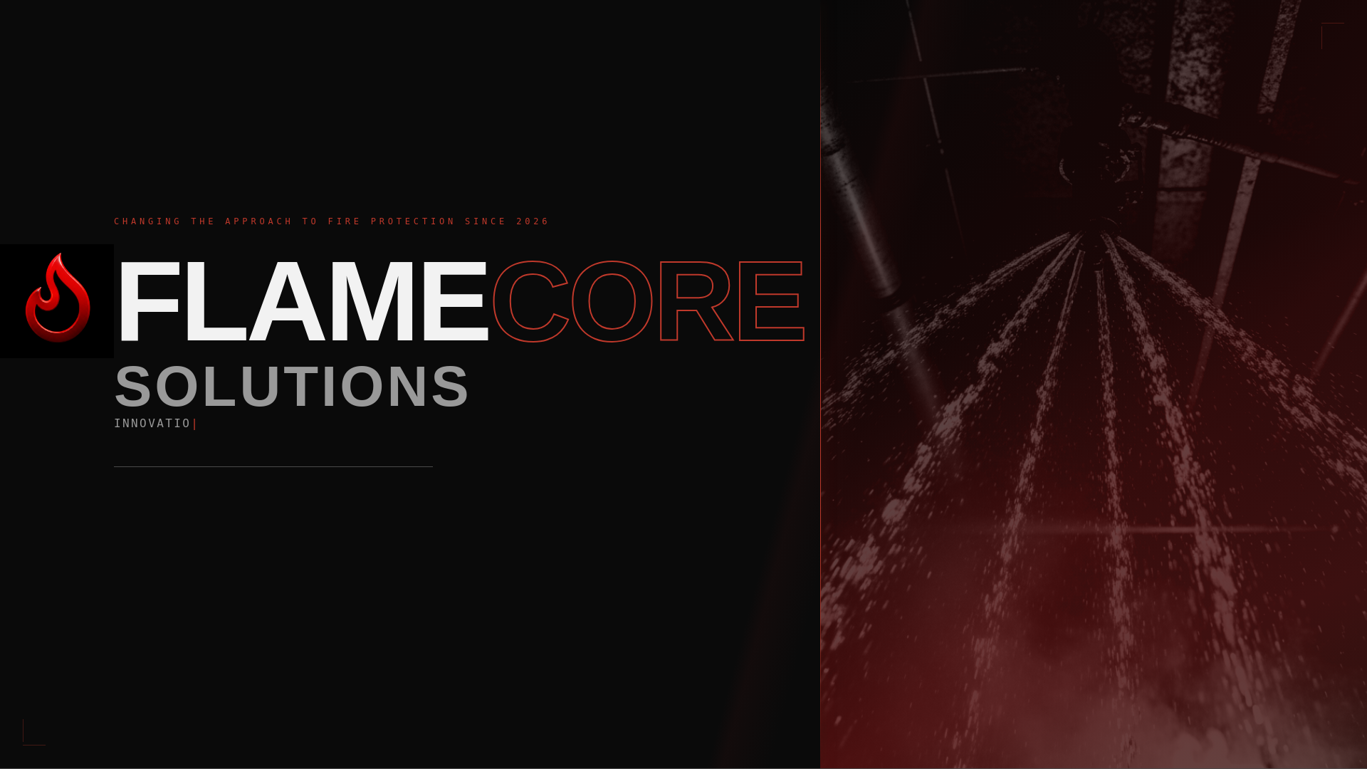 website screenshot of https://flamecoresolutions.com/