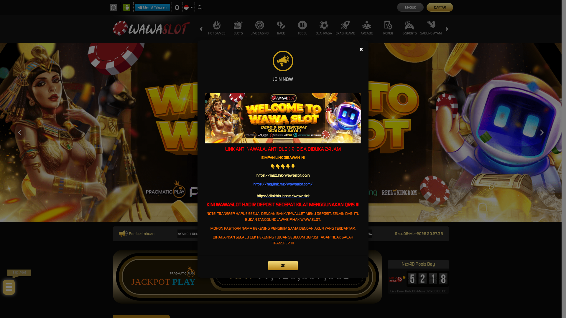 website screenshot of https://wawaslotstudio.com/