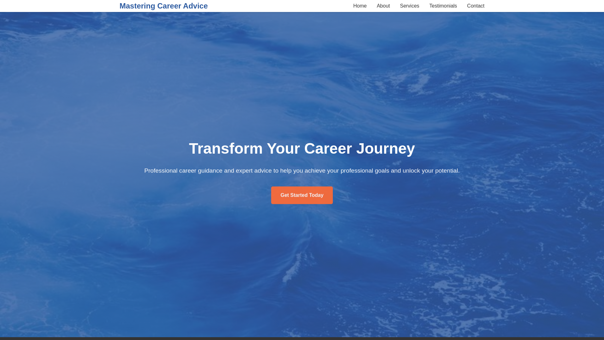 website screenshot of https://masteringcareeradvice.xyz/
