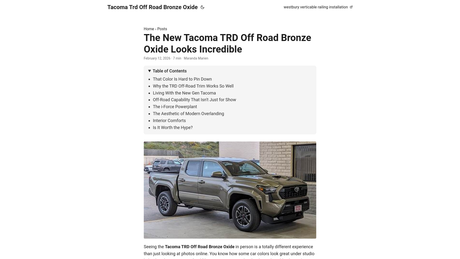 website screenshot of https://tacoma-trd-off-road-bronze-oxide.pages.dev/