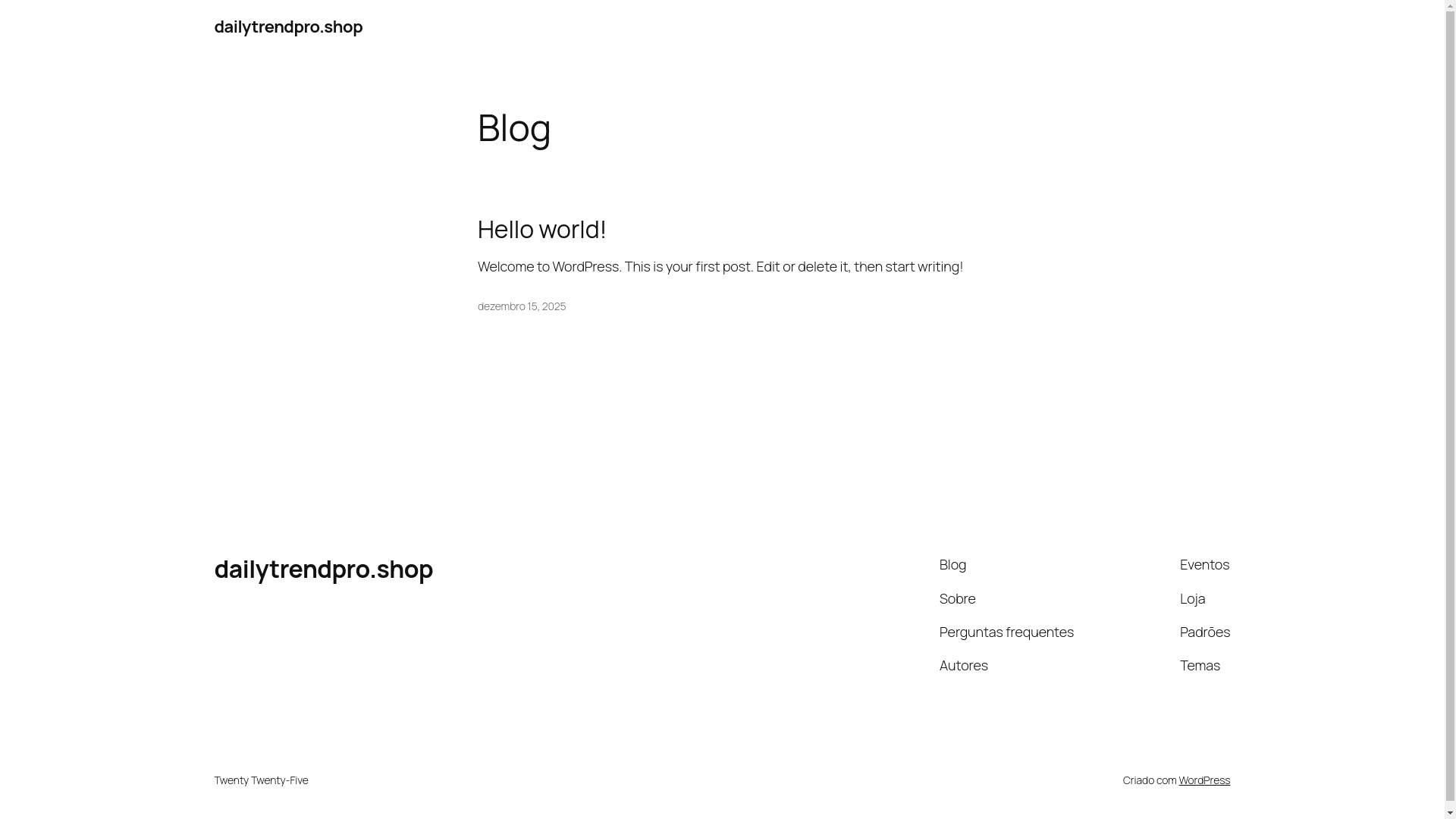 website screenshot of https://dailytrendpro.shop/