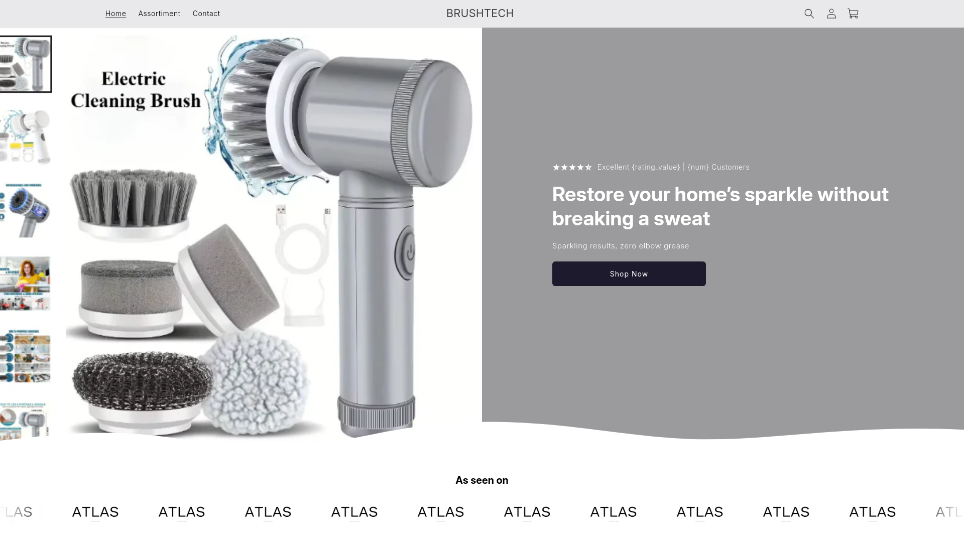 website screenshot of https://brushtech.us/