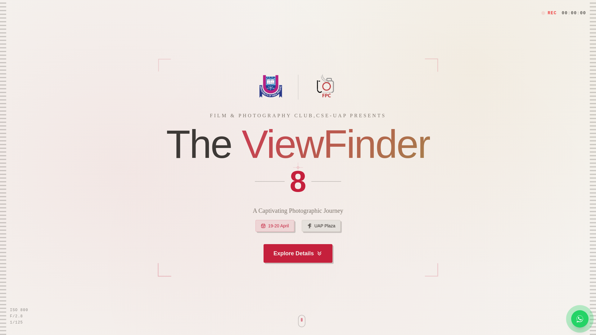 website screenshot of https://theviewfinder.me/