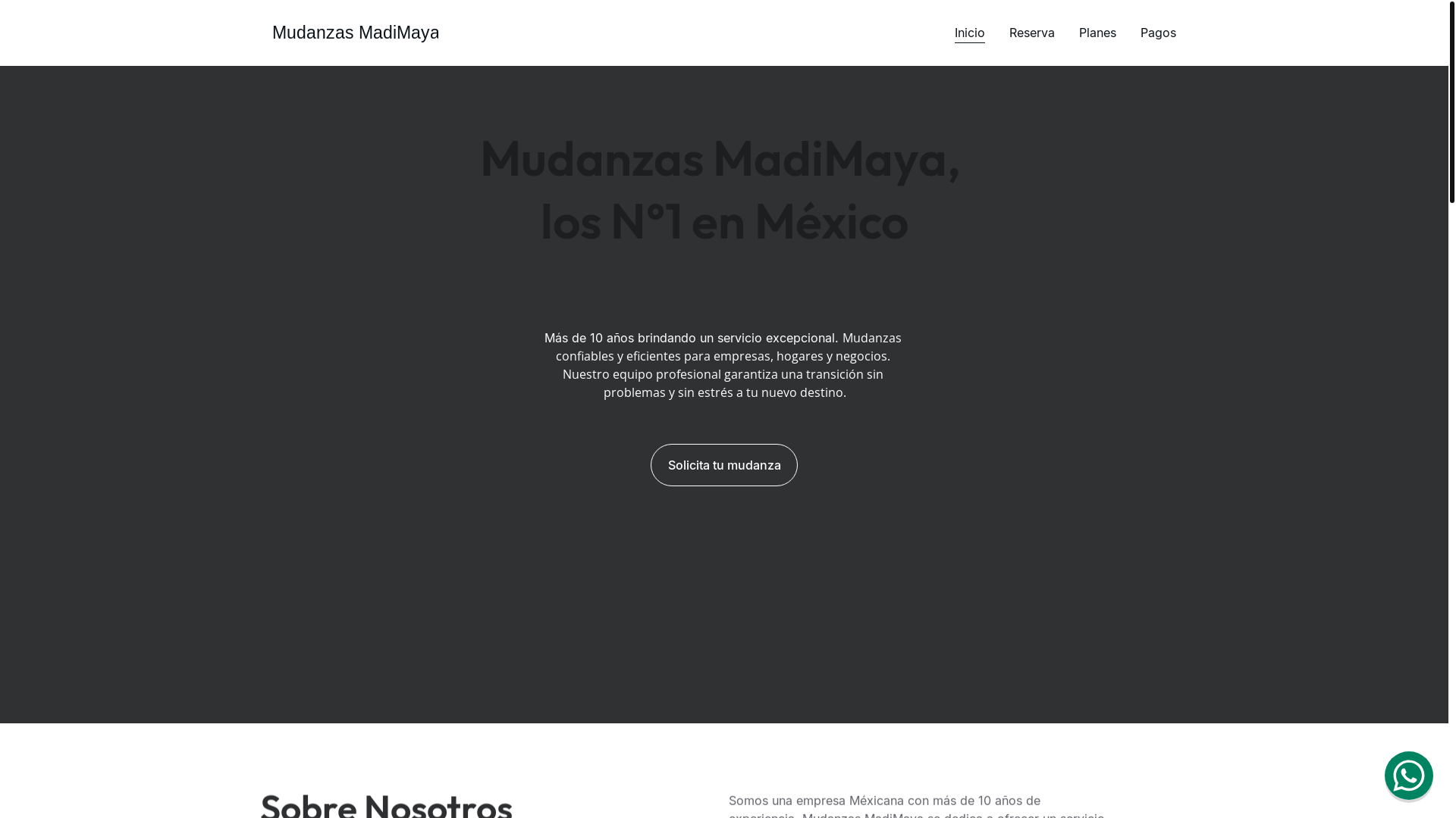 website screenshot of https://mudanzasmadimaya.com/