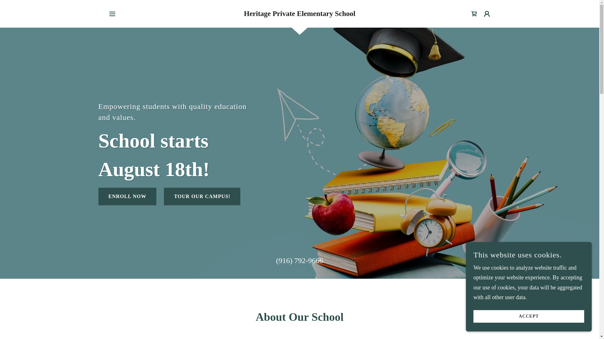 website screenshot of https://heritagesacramento.com/