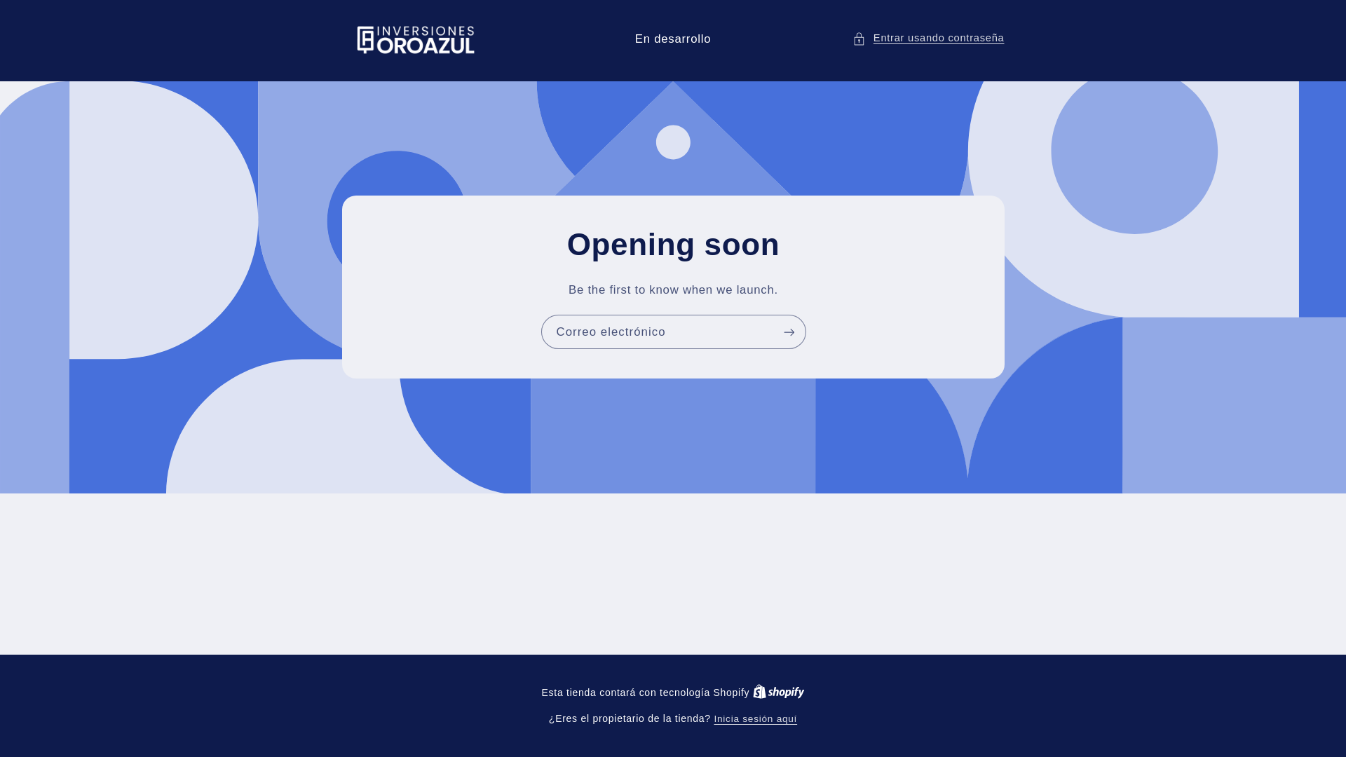 website screenshot of https://inversionesoroazul.com
