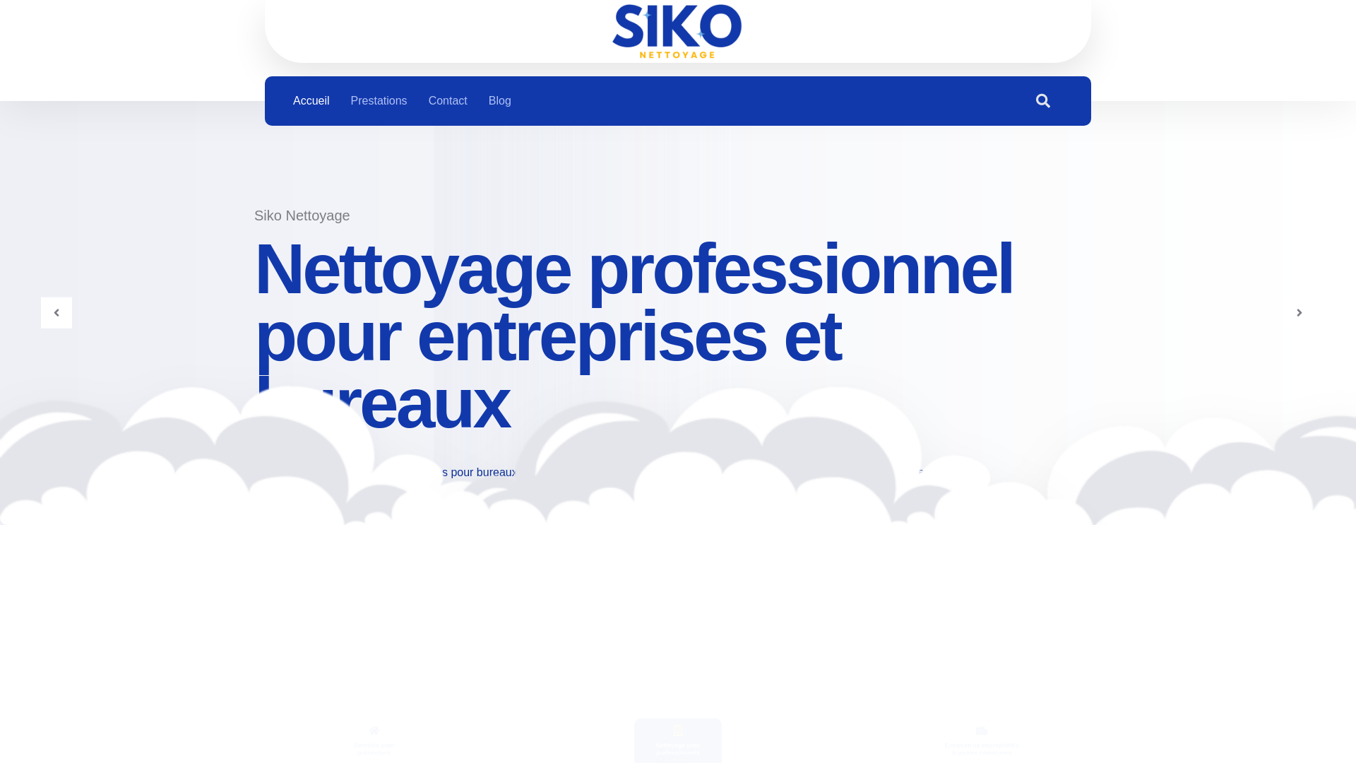 website screenshot of https://siko-nettoyage.fr