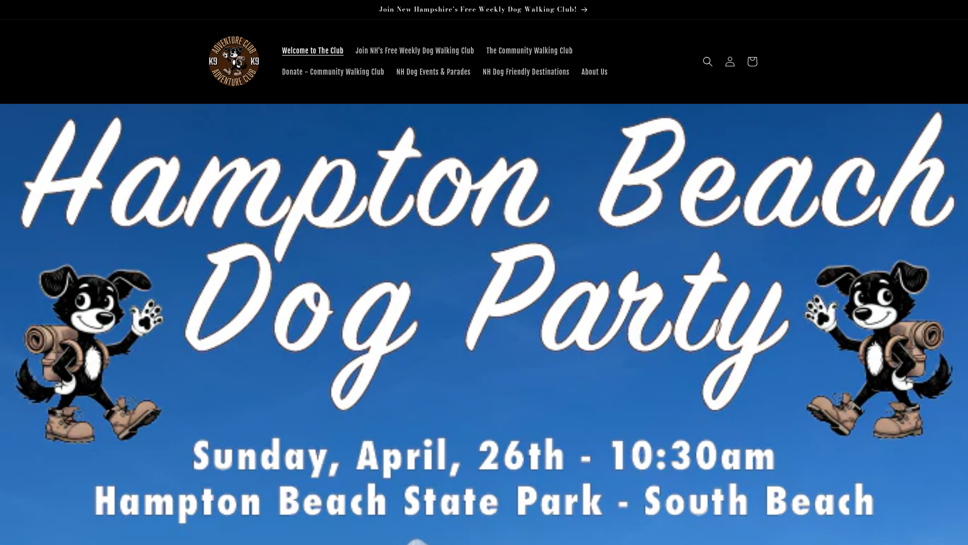 website screenshot of https://communitywalkingclub.org/