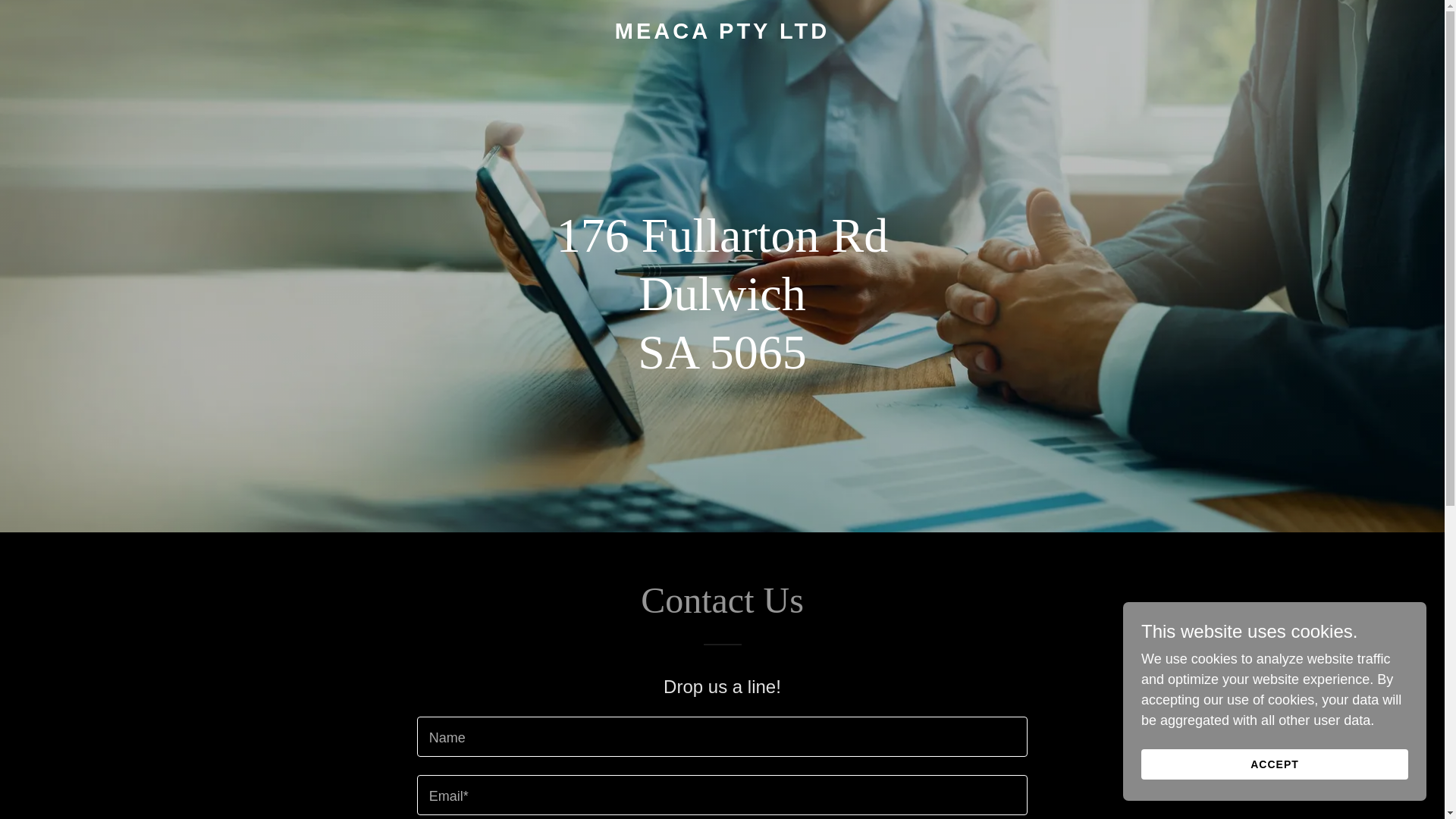 website screenshot of https://meaca.pro/