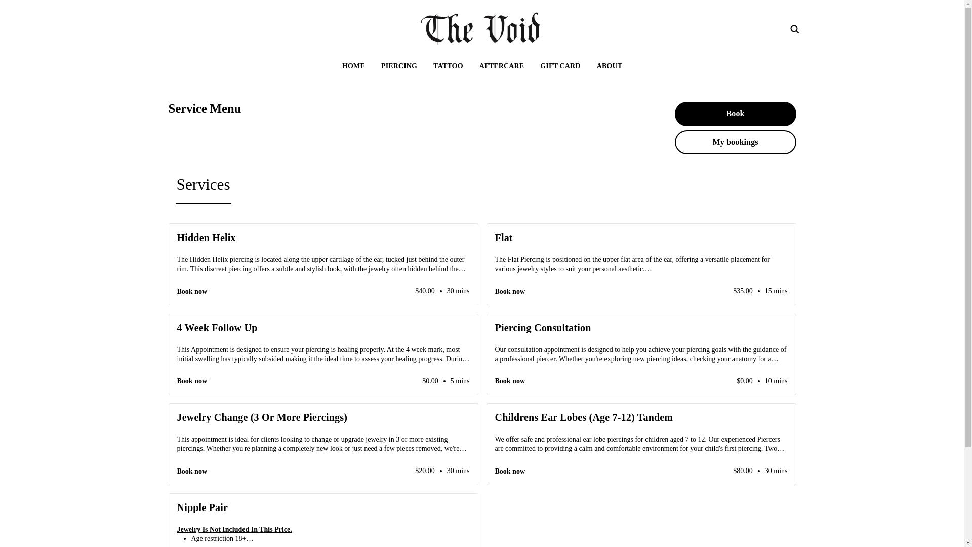website screenshot of https://shopthevoid.co/