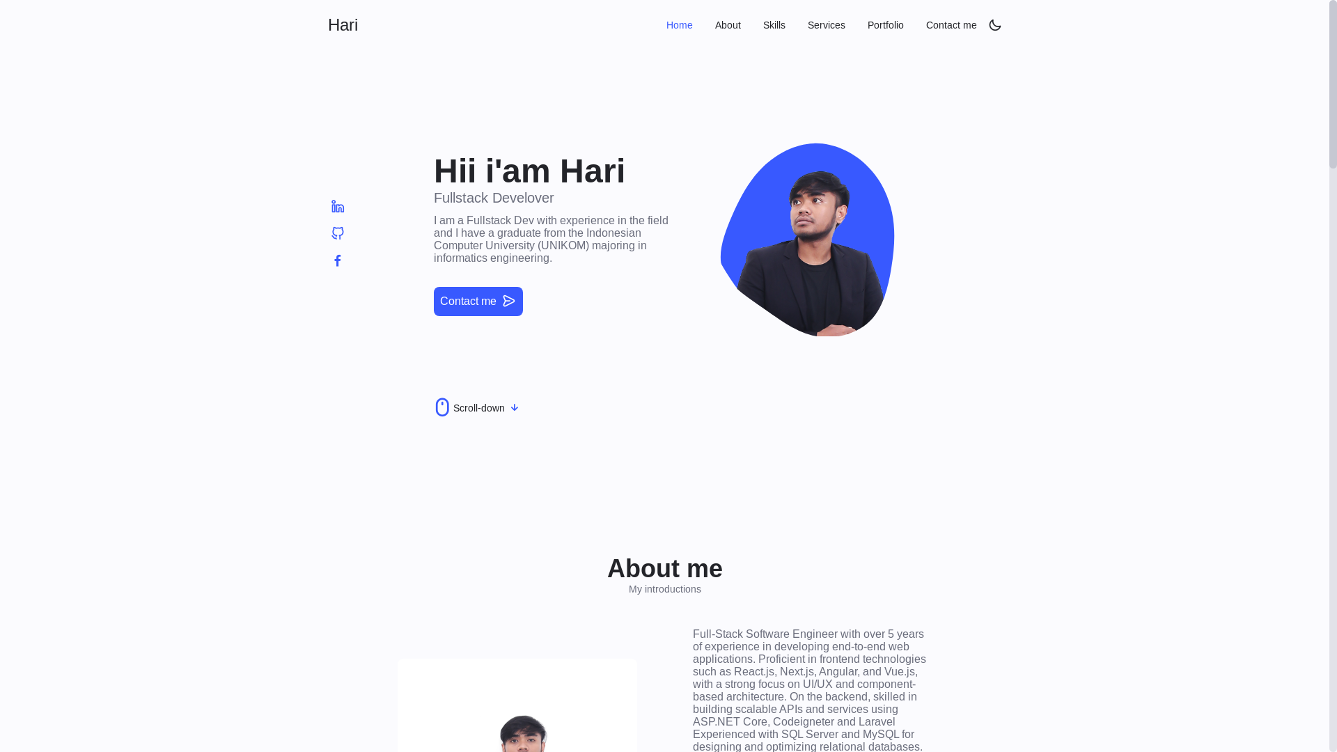 website screenshot of https://harikurniawan.pages.dev/