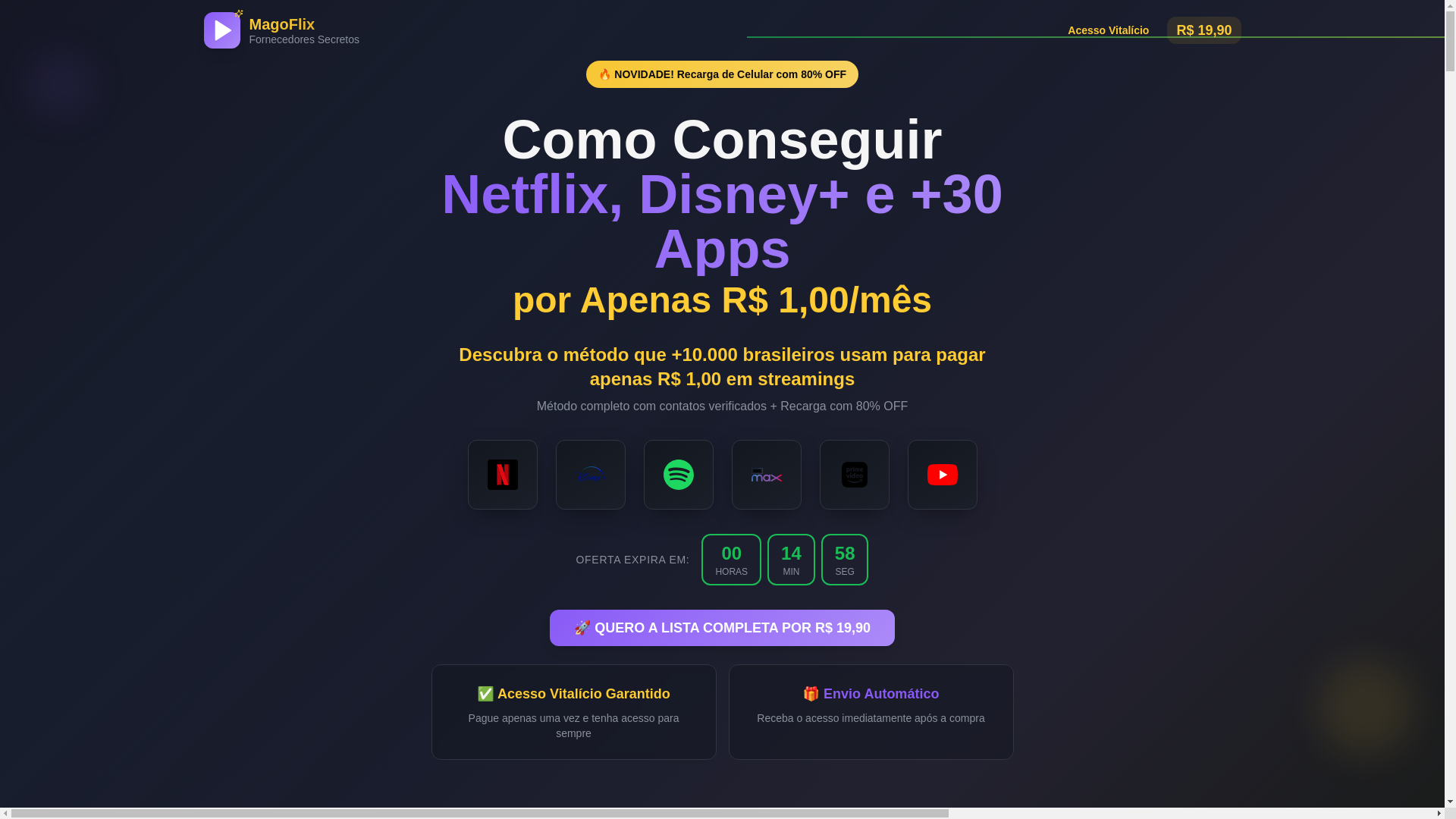 website screenshot of https://listamagoflix.shop/