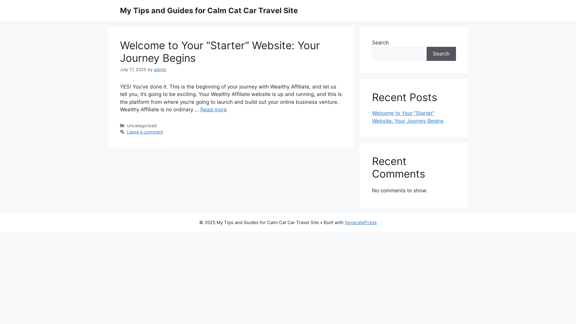 website screenshot of https://cattravelcar.com/