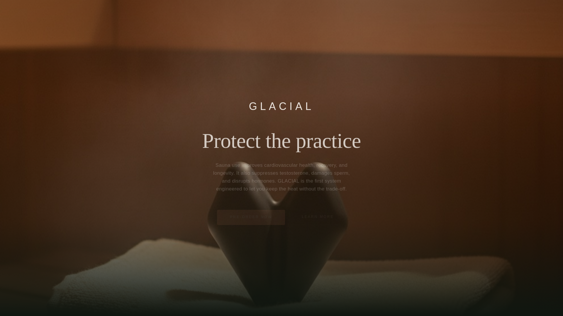 website screenshot of https://wearglacial.com/