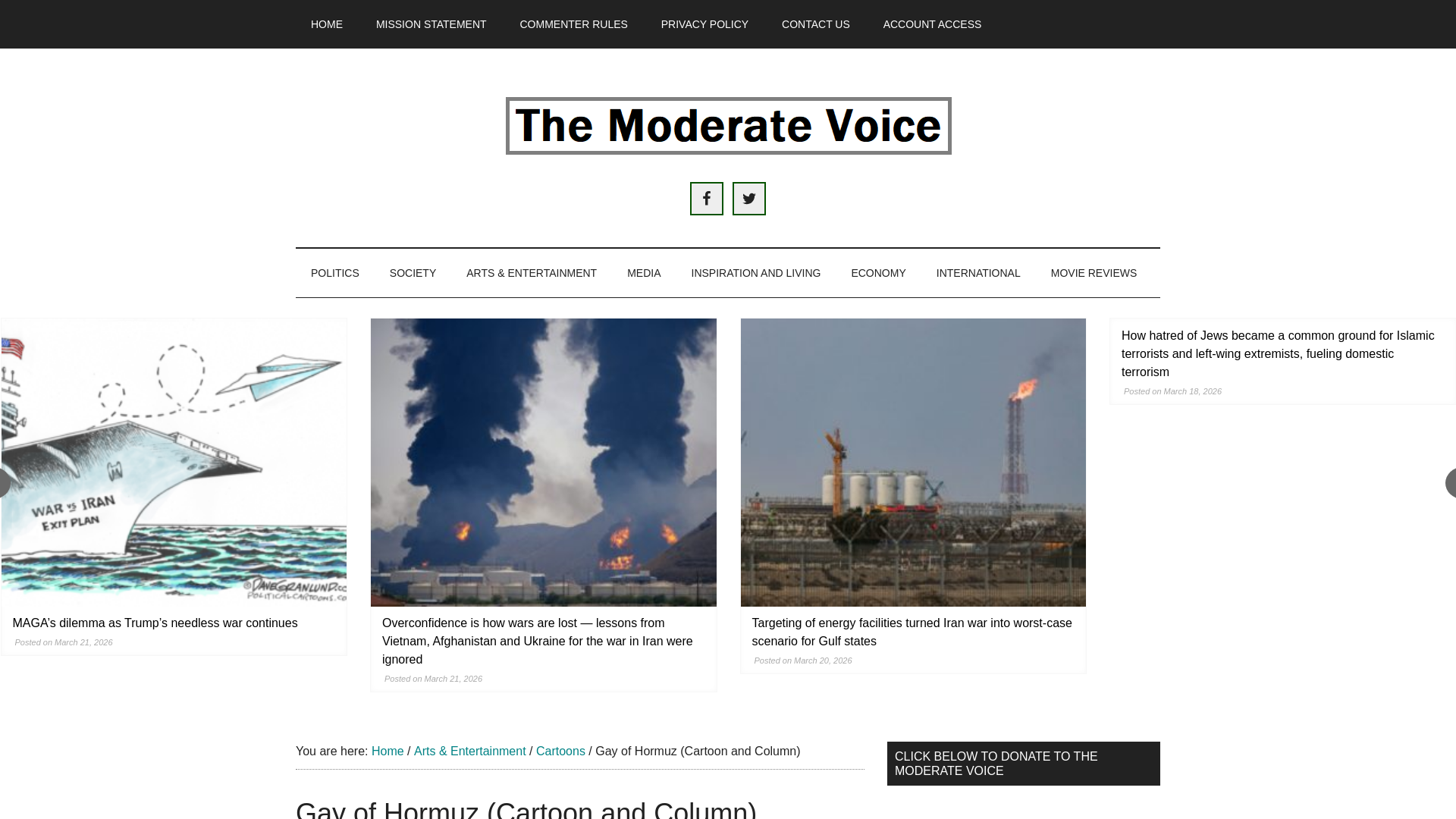website screenshot of https://themoderatevoice.com/gay-of-hormuz-cartoon-and-column/