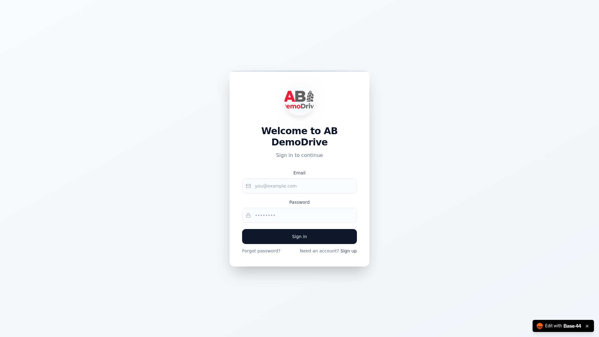 website screenshot of https://ab-demodrive.de/