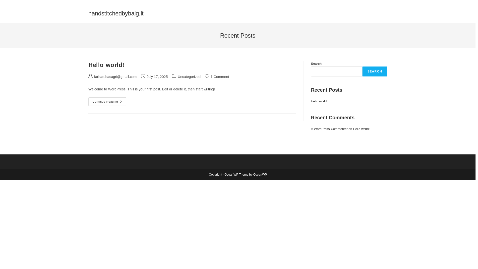 website screenshot of https://handstitchedbybaig.it/
