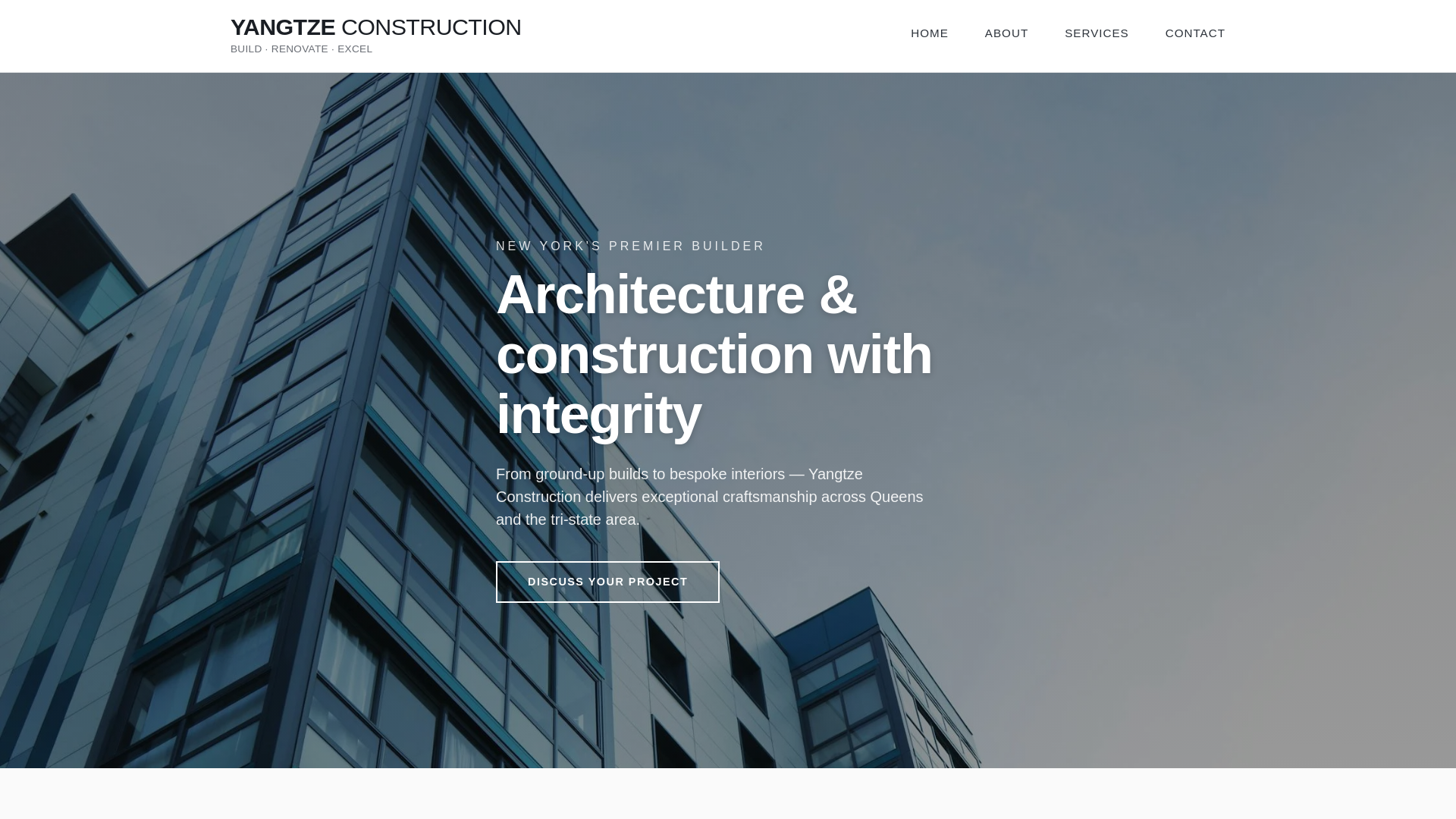 website screenshot of https://yangtzeconstructuion.space/