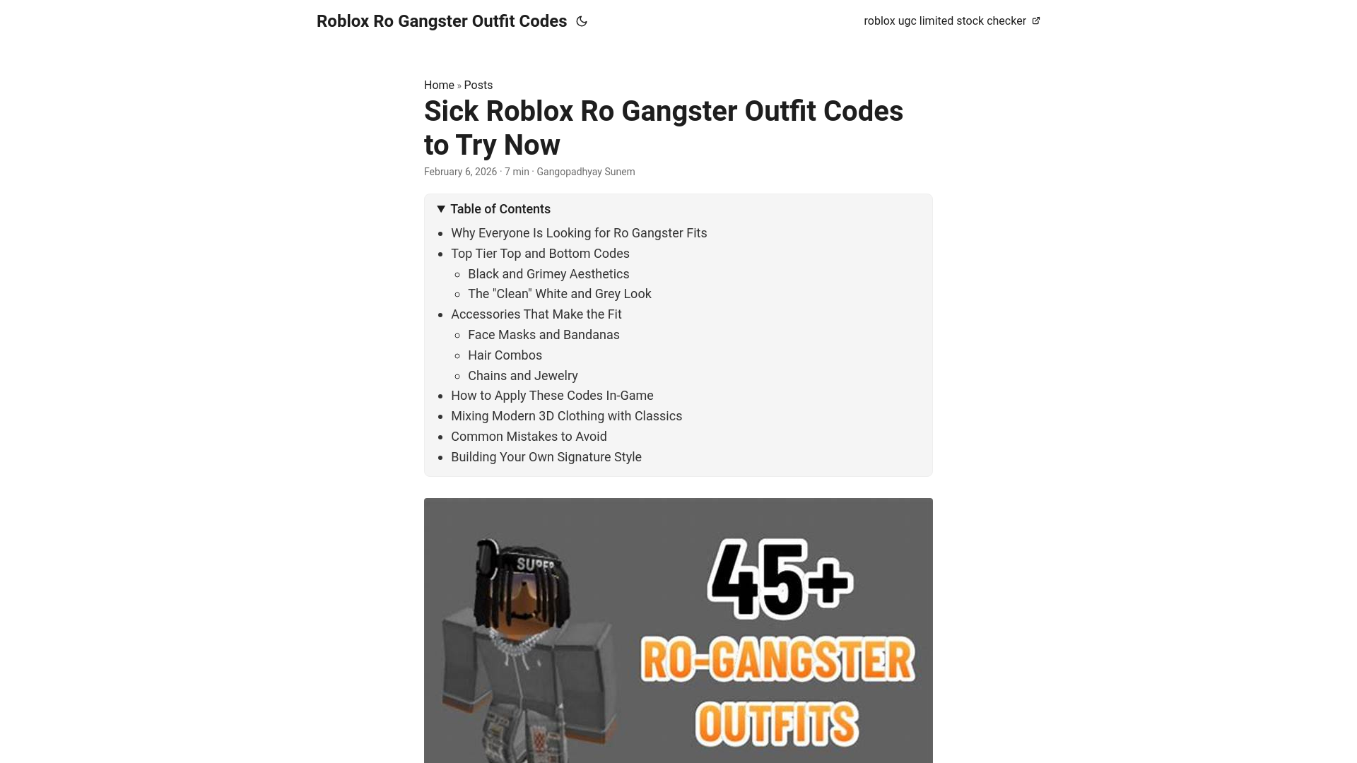 website screenshot of https://roblox-ro-gangster-outfit-codes.pages.dev/