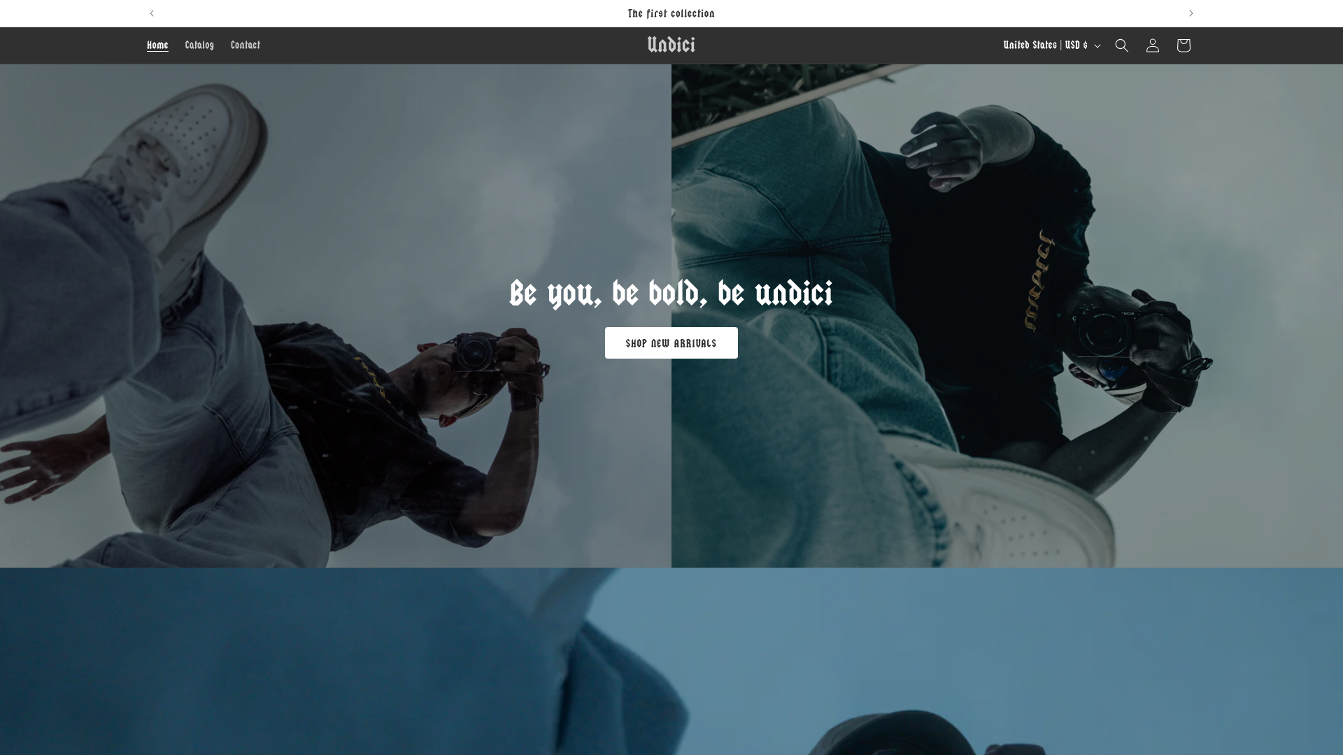 website screenshot of https://undicibrand.com/