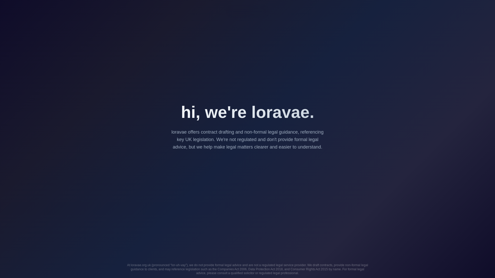 website screenshot of https://loravae.pages.dev/