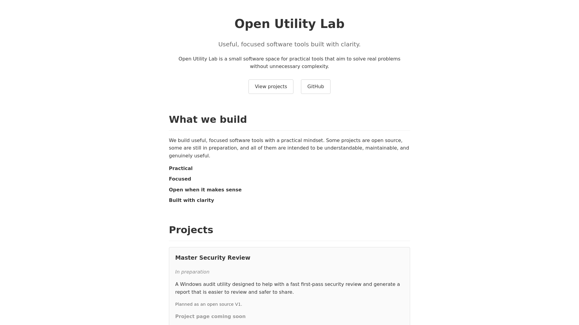 website screenshot of https://openutilitylab-site.pages.dev/