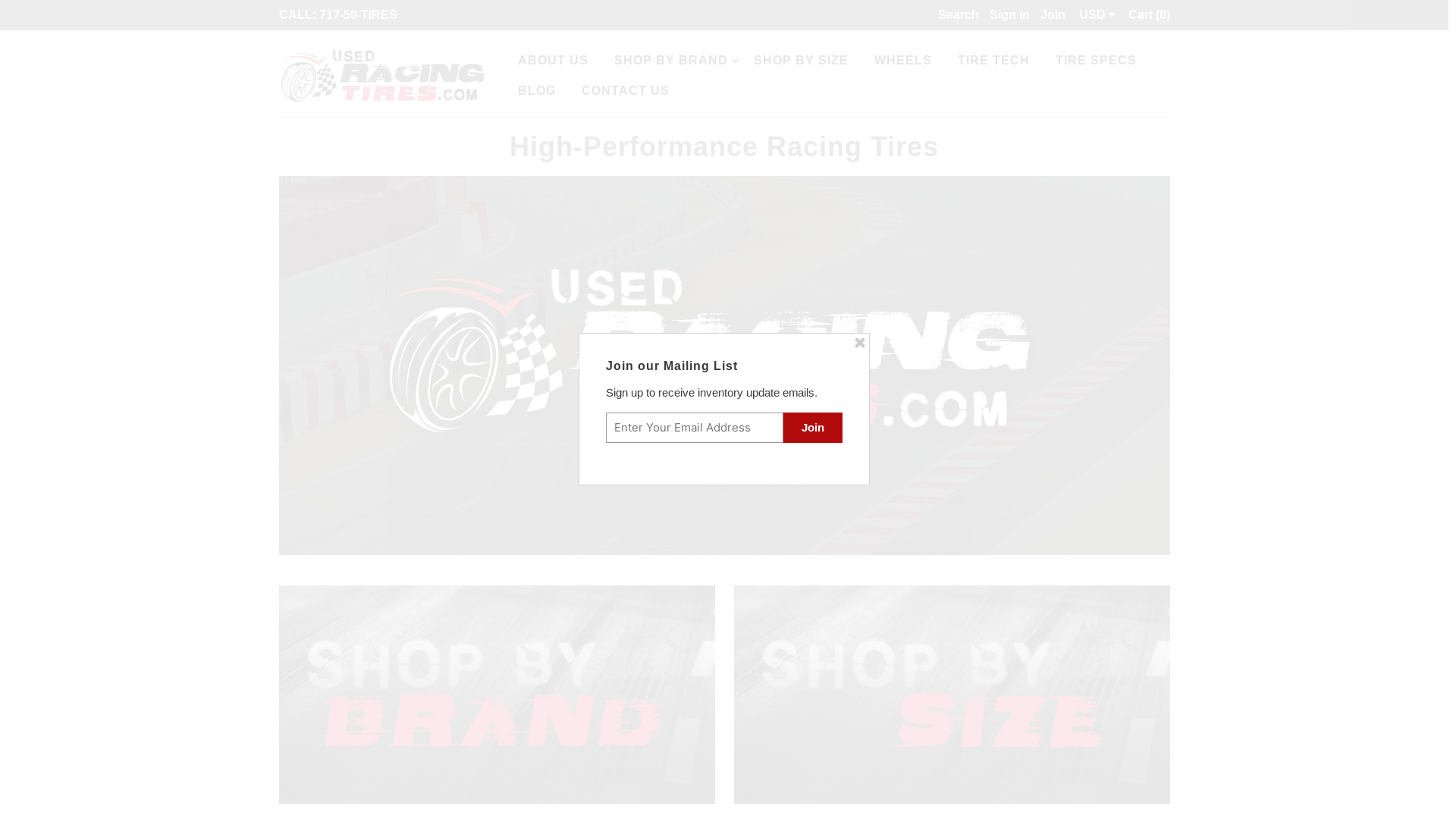 website screenshot of https://usedracingtire.ai/