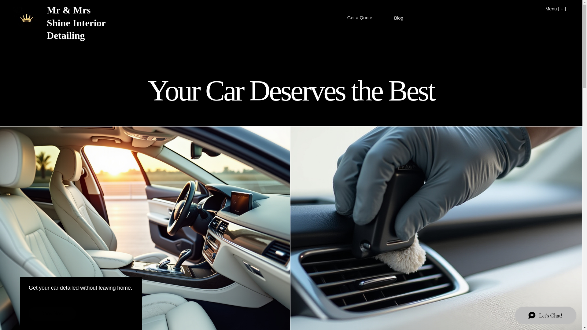 website screenshot of https://mrandmrsshine.com/