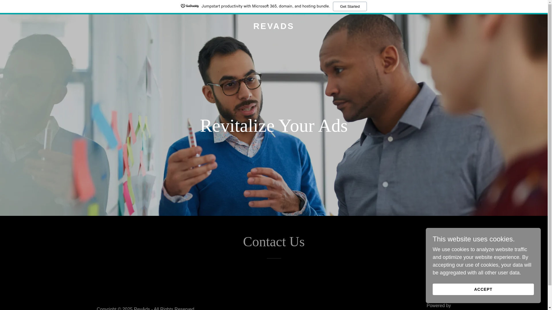 website screenshot of https://revads.co.za/