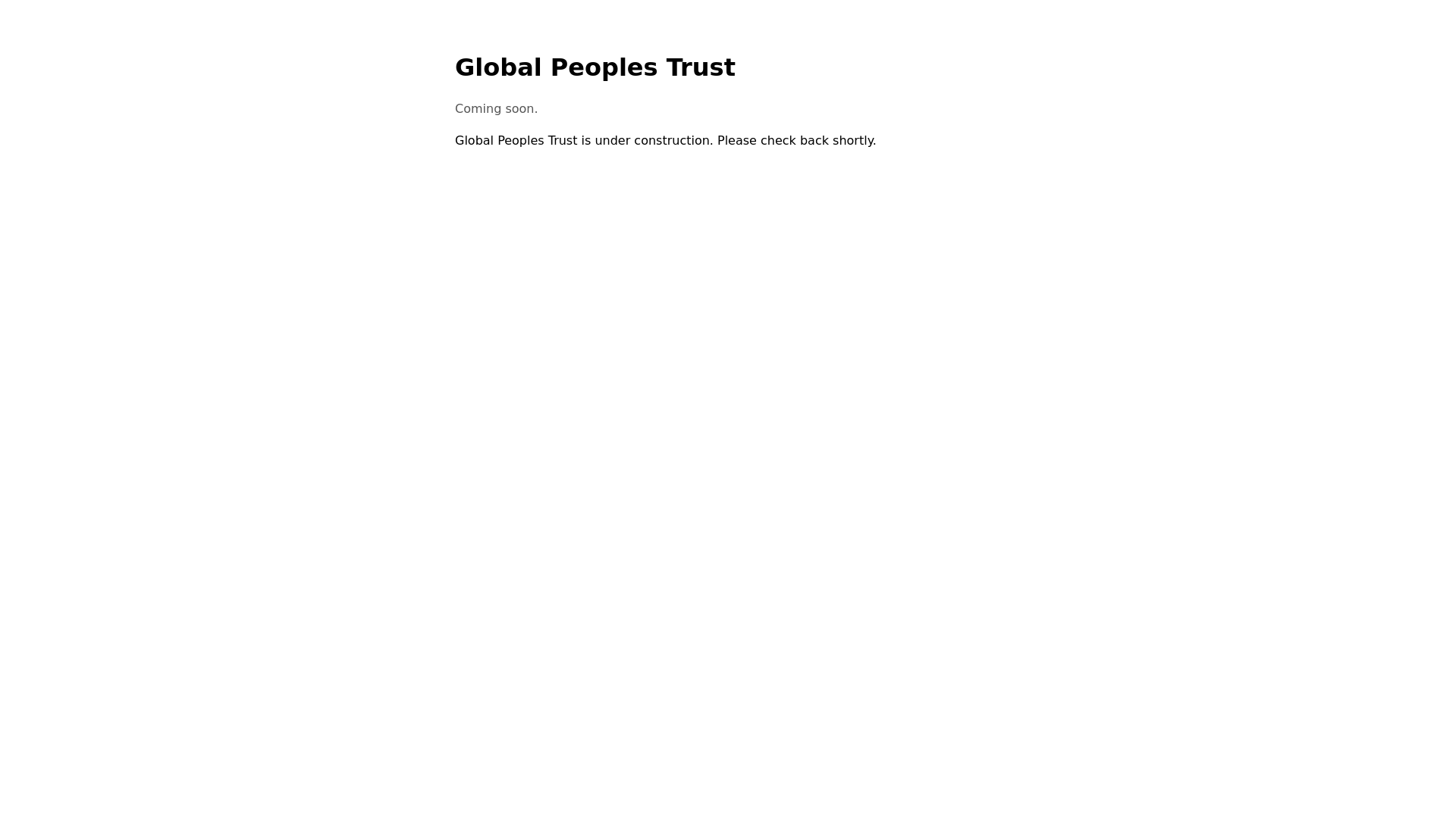 website screenshot of https://globalpeoplestrust.com/
