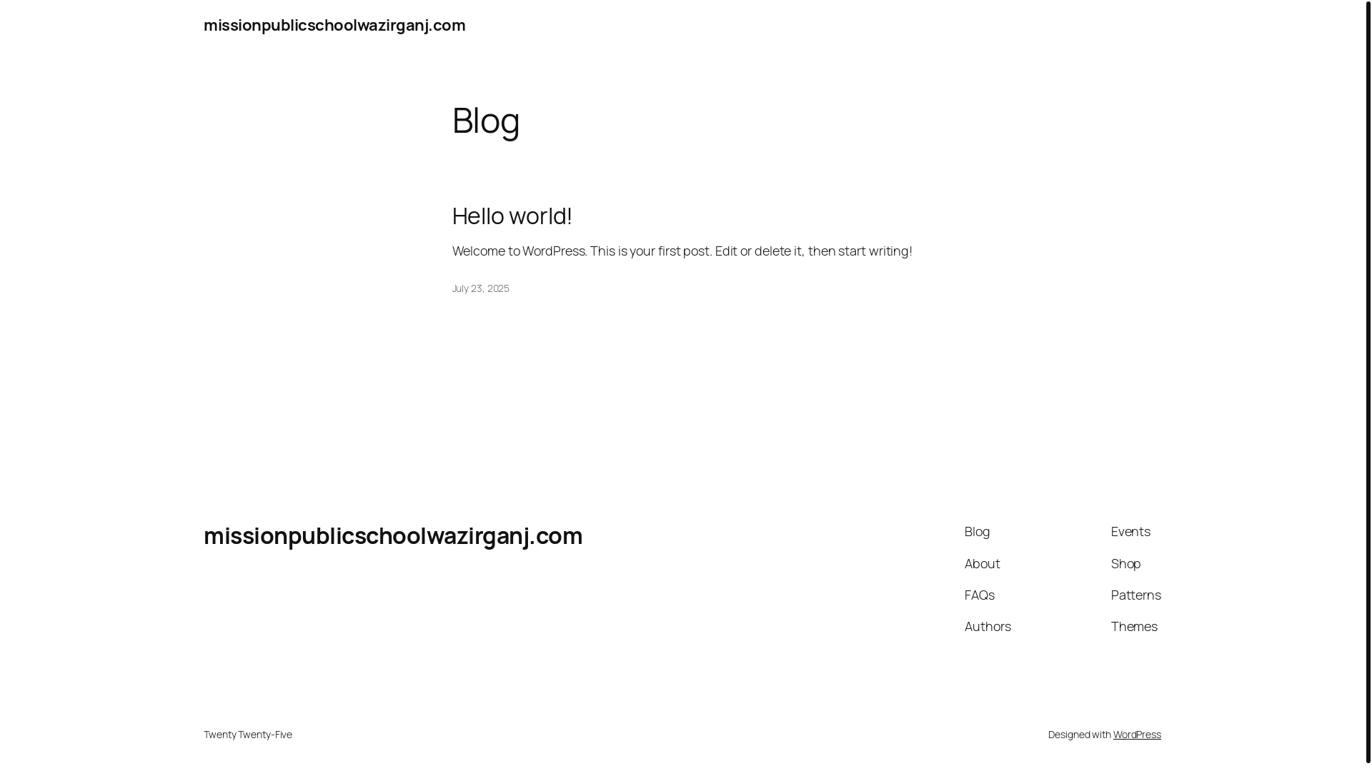 website screenshot of https://missionpublicschoolwazirganj.com/