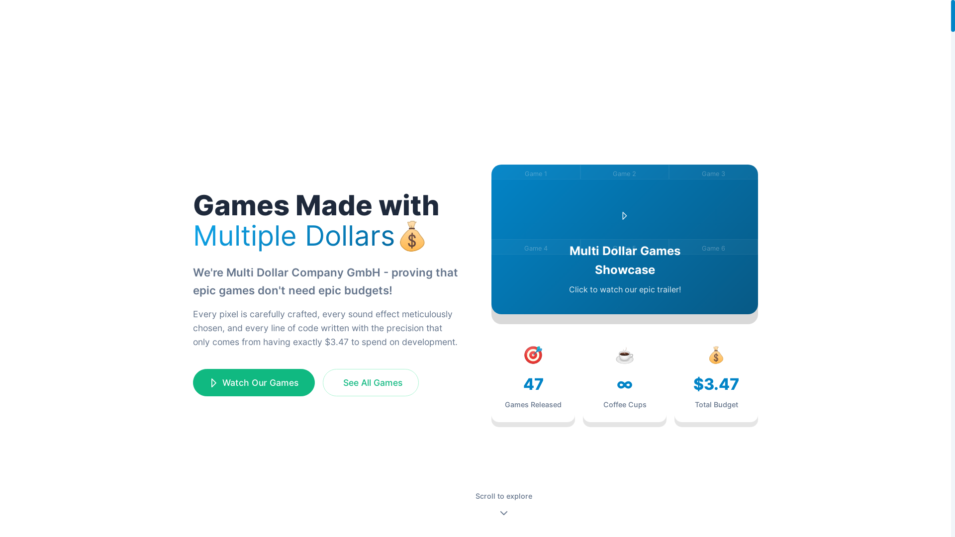 website screenshot of https://multi-dollar-company.com/